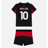 Stroje piłkarskie AC Milan Rafael Leao #10 Koszulka Podstawowej dla dzieci 2025-26 Krótki Rękaw (+ szorty)
